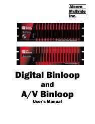 Digital Binloop A/V Binloop - Alcorn McBride, Inc.