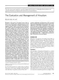 The Evaluation and Management of Hirsutism