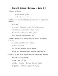 Chem12 Enthalpy/Entropy : Quiz 2-40 - kurtniedenzu