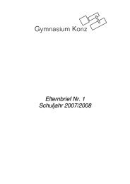 Elternbrief Nr. 1 (07/08) - Gymnasium · Konz