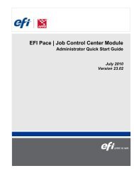 Add, modify or delete job types - EFI™ Pace