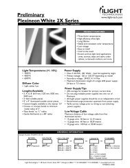 Preliminary Plexineon White 2X Series - iLight Technologies