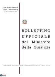 BOLLETTINO U F F I C I A L E del Ministero della Giustizia