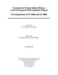 Level VI Program 2010 Inspection Report For Inspections in CY ...