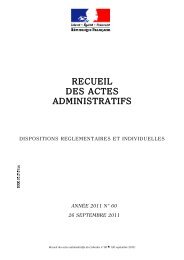 Recueil des actes administratifs nÂ° 60 du 26 septembre 2011