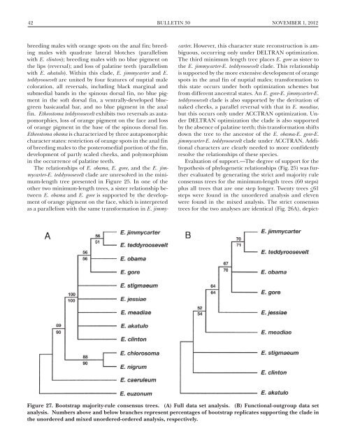 (Percidae: Etheostoma), with Descriptions of Five New Species