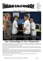 New Technology in Our Classrooms - Biddabah Public School