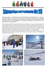 Bericht Skilager und Projektwoche - Leimbach