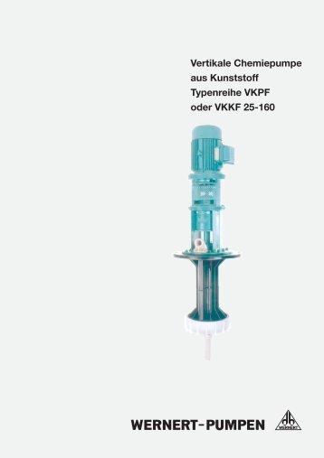 Vertikale Chemiepumpe aus Kunststoff Typenreihe VKPF oder ...