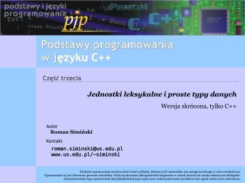 Podstawy programowania w C++