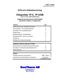 SweTherm 1P-5, 1P-5/SB S5000 drift- och skÃ¶tselanvisning