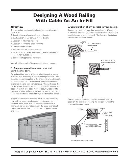 Designing A Wood Railing With Cable as an In-Fill.