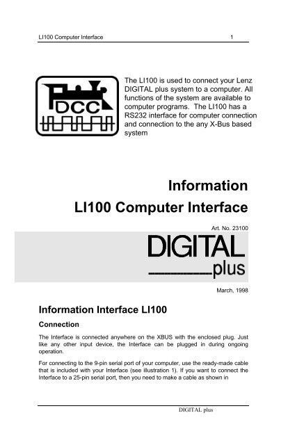 LI100 Manual - Lenz USA