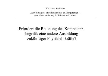 4 Basiskonzepten - Didaktik der Physik