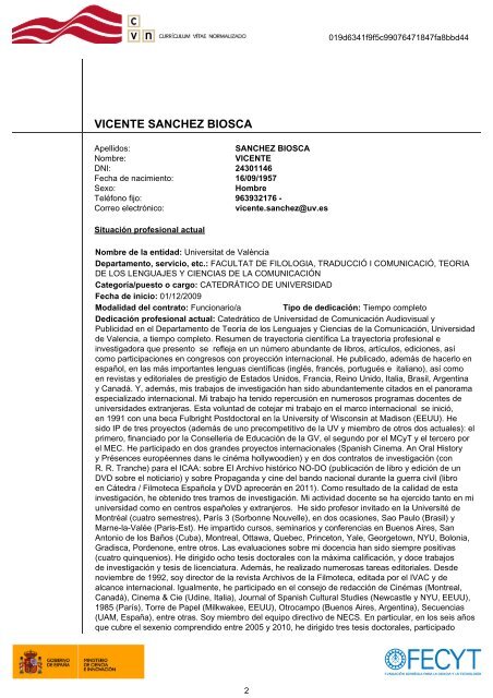 vicente sanchez biosca - Centre de Recherches Interdisciplinaires ...