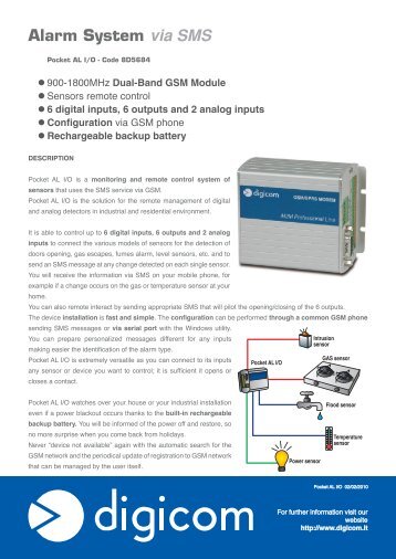 Alarm System via SMS - Digicom