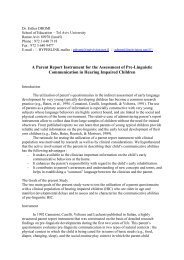 A Parent Report Instrument for the Assessment of Pre ... - ACFOS