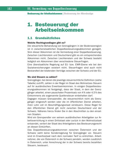 Besteuerung der Arbeitseinkommen