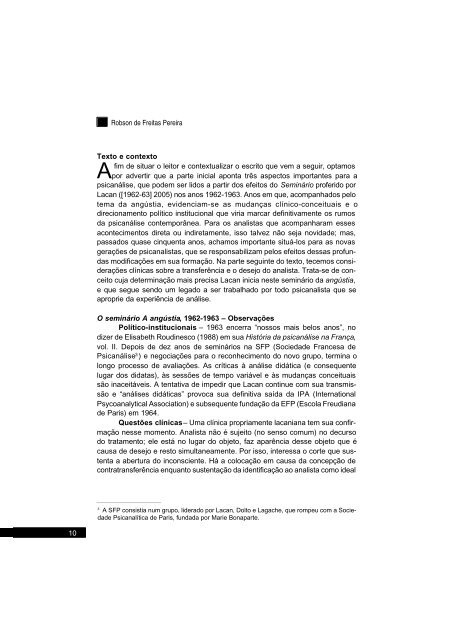 Revista n.Â° 36 - APPOA - AssociaÃ§Ã£o PsicanalÃ­tica de Porto Alegre