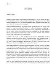 to view original press release. - Caribbean Cement Company Limited