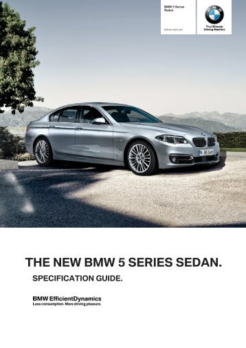 5 Series Sedan Dealer Specification Guide - BMW