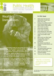 October 2008 PHA News - Public Health Association of New Zealand