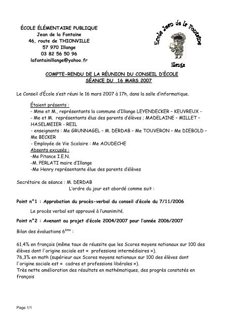 2e conseil ecole - Académie de Nancy-Metz
