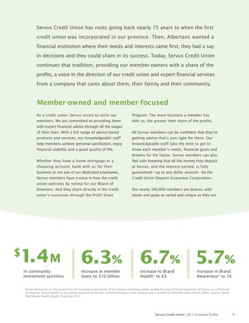 Achieving Results, Making a Difference - Servus Credit Union