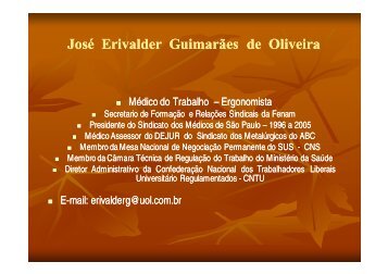 José Erivalder Guimarães de Oliveira - CNTU