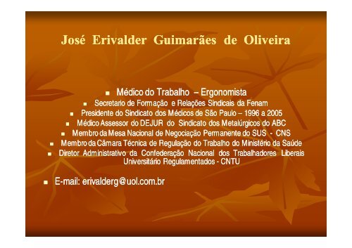 José Erivalder Guimarães de Oliveira - CNTU