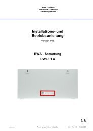 Installations- und Betriebsanleitung - RWA-Berlin