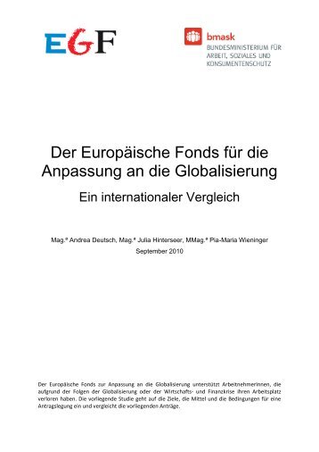 Ausschöpfung des EGF - Bundesministerium für Arbeit, Soziales ...