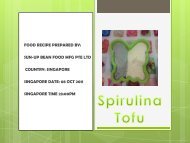 Spirulina Tofu. - International Algae Competition