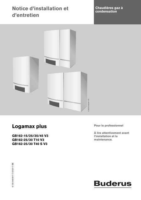 Notice d'installation et d'entretien Logamax plus