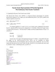 Fourier Series Representation Of Periodic Signals & The ... - faraday