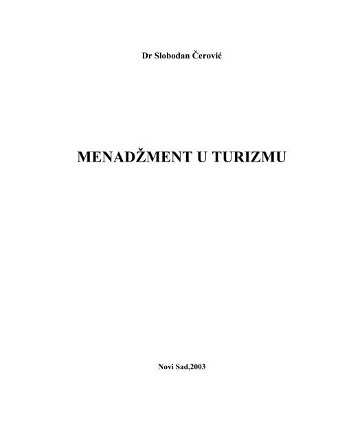 Menadzment u turizmu.pdf - Seminarski-Diplomski.Rs