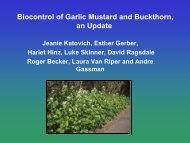 Biological Control of Garlic Mustard