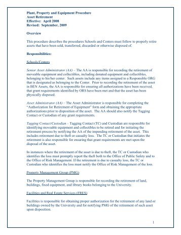 completion of procedures guidance and template office of the