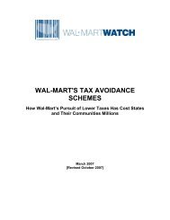 wal-mart's tax avoidance schemes - Making Change at Walmart