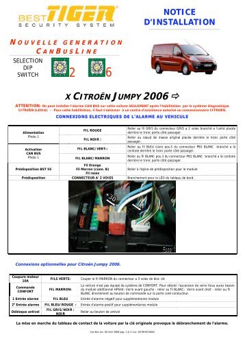 notice d'installation x citroÃƒÂ«n jumpy 2006 - Davicom Electronics