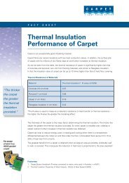Thermal Insulation Performance of Carpet - Carpet Institute of Australia