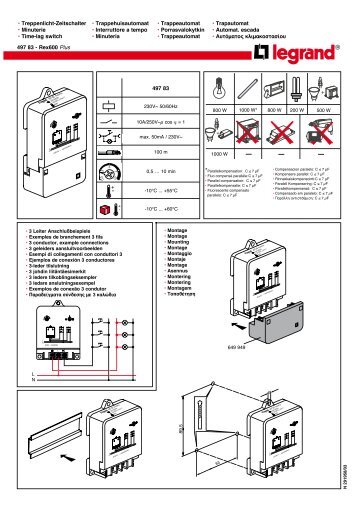 497 83 497 83 - Rex600 Plus • Treppenlicht-Zeitschalter • Minuterie ...