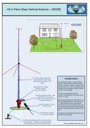 40m quarter-wave VERTICAL END FED ANTENNA - G8ODE