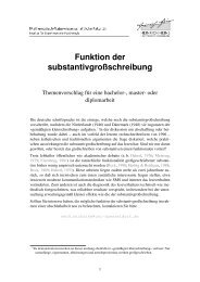 Funktion der substantivgroßschreibung