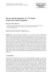 On the Partial Regularity of a 3D Model of the Navier-Stokes Equations