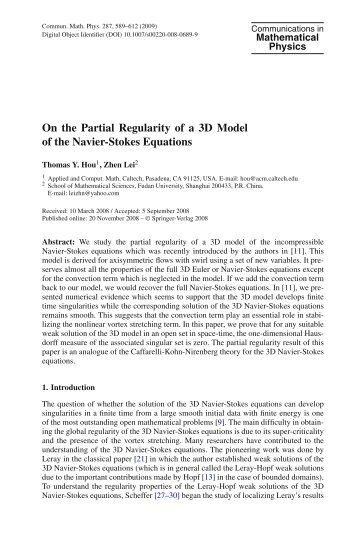 On the Partial Regularity of a 3D Model of the Navier-Stokes Equations