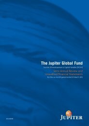 The Jupiter Global Fund - Jupiter Asset Management