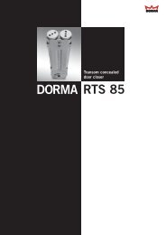 RTS 85 DORMA - BW Hardware