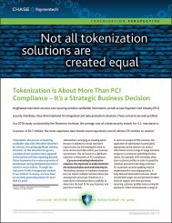 Tokenization That Fits Your Business Needs - Chase Paymentech