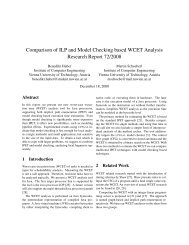 Comparison of ILP and Model Checking based WCET Analysis ...